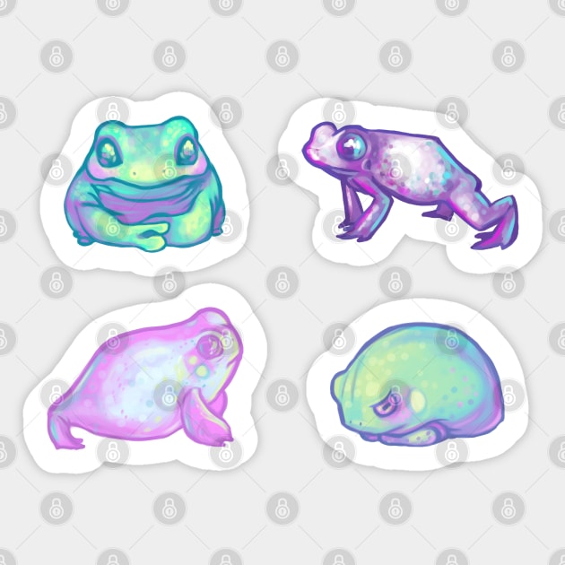 Pastel Frog Pack Sticker by hollowedskin